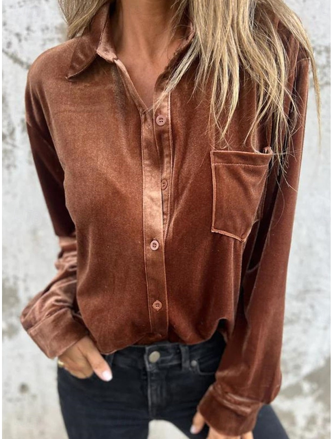 VIOLET | velvet blouse